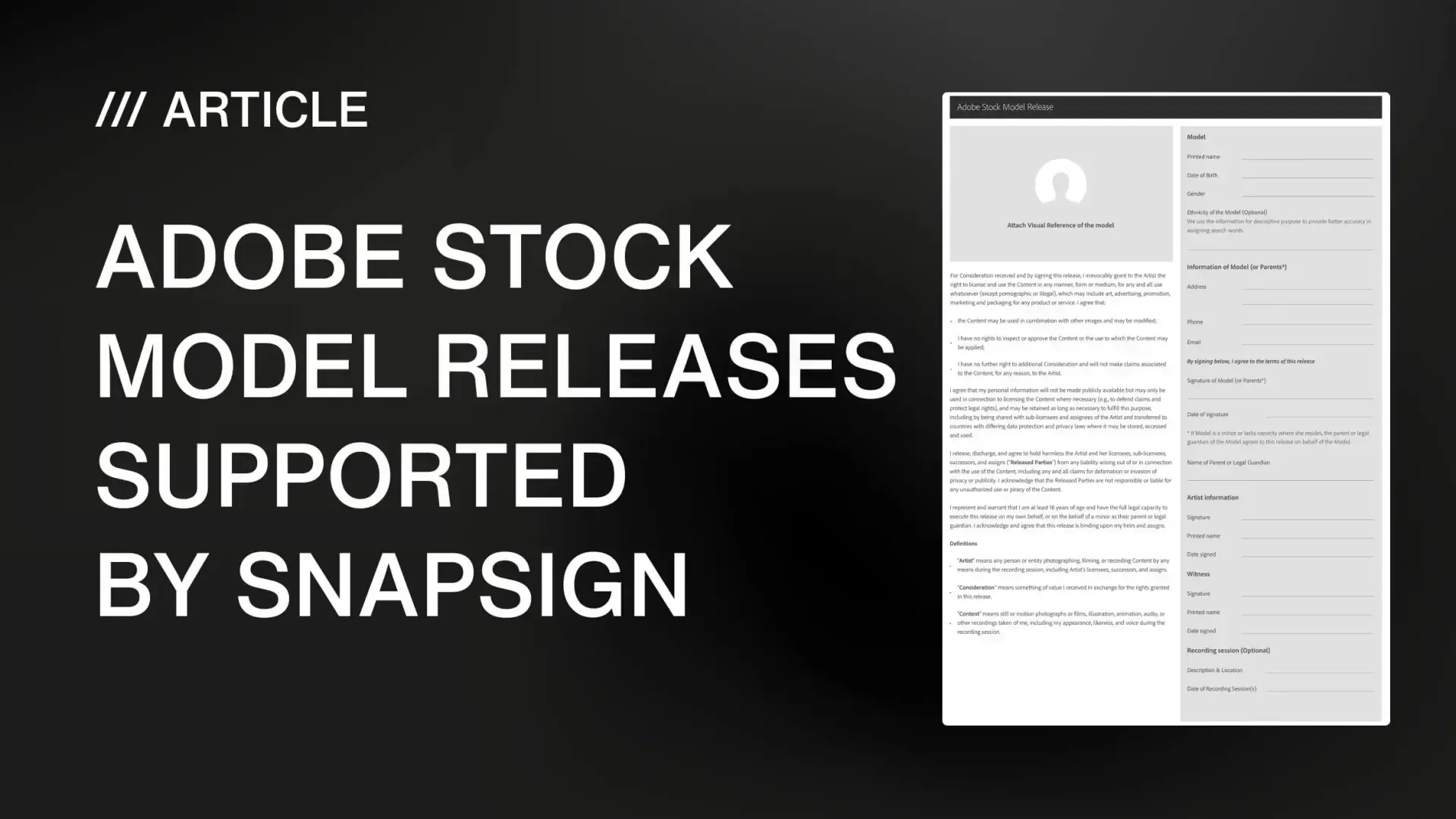 Autorizações de Imagem do Model Release App Atendem aos Requisitos do Adobe Stock