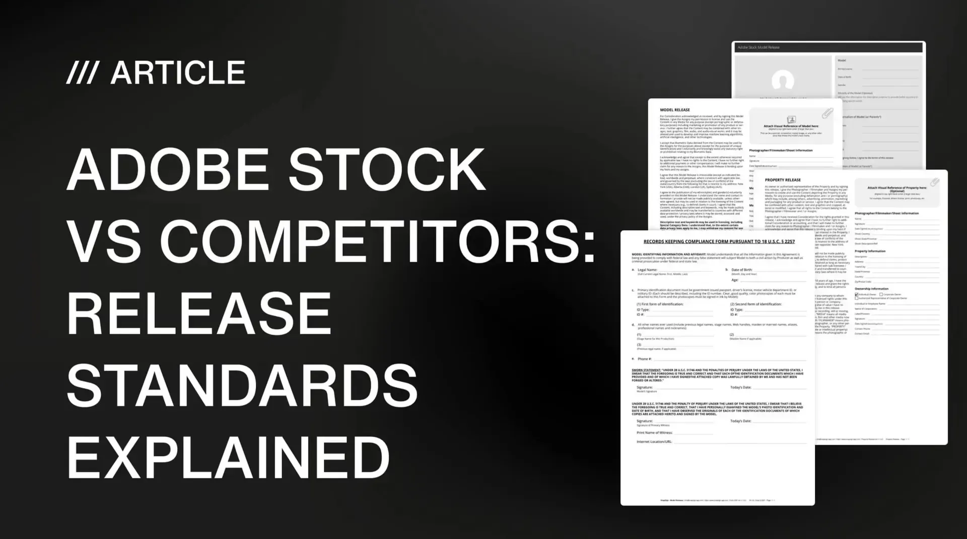 Adobe Stock vs Shutterstock vs Getty Images model release standards comparison