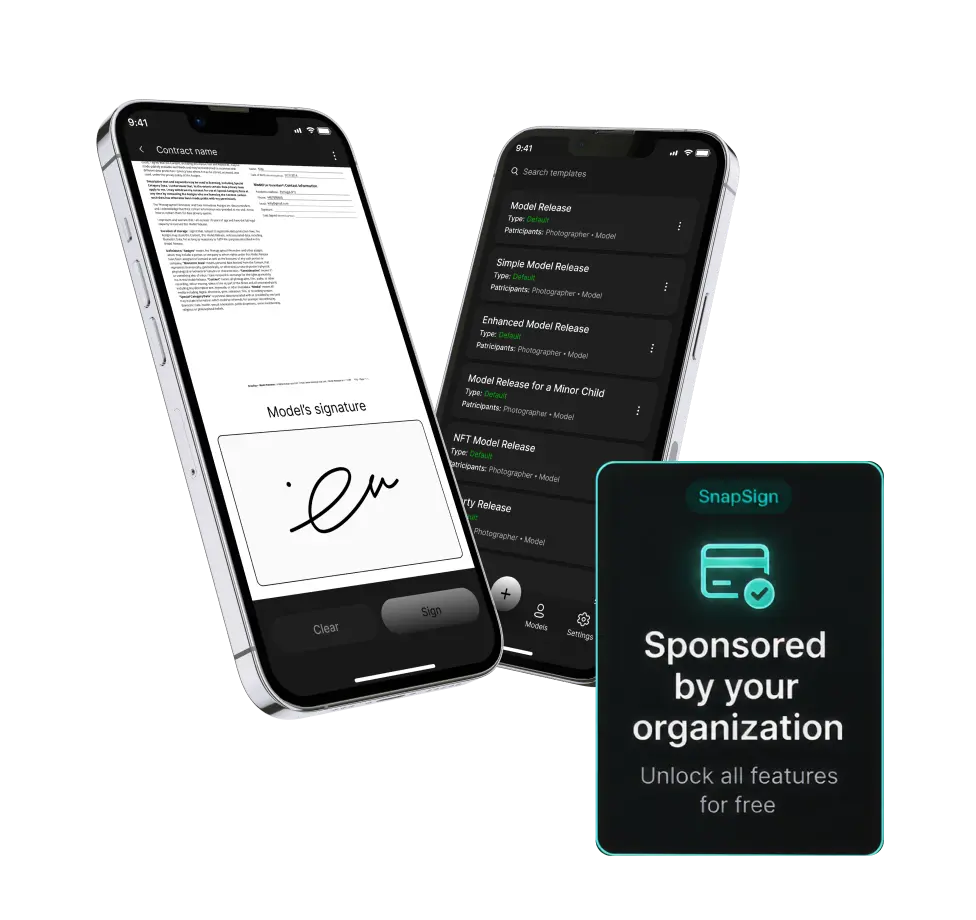 Model Release App partner promo codes for creator access