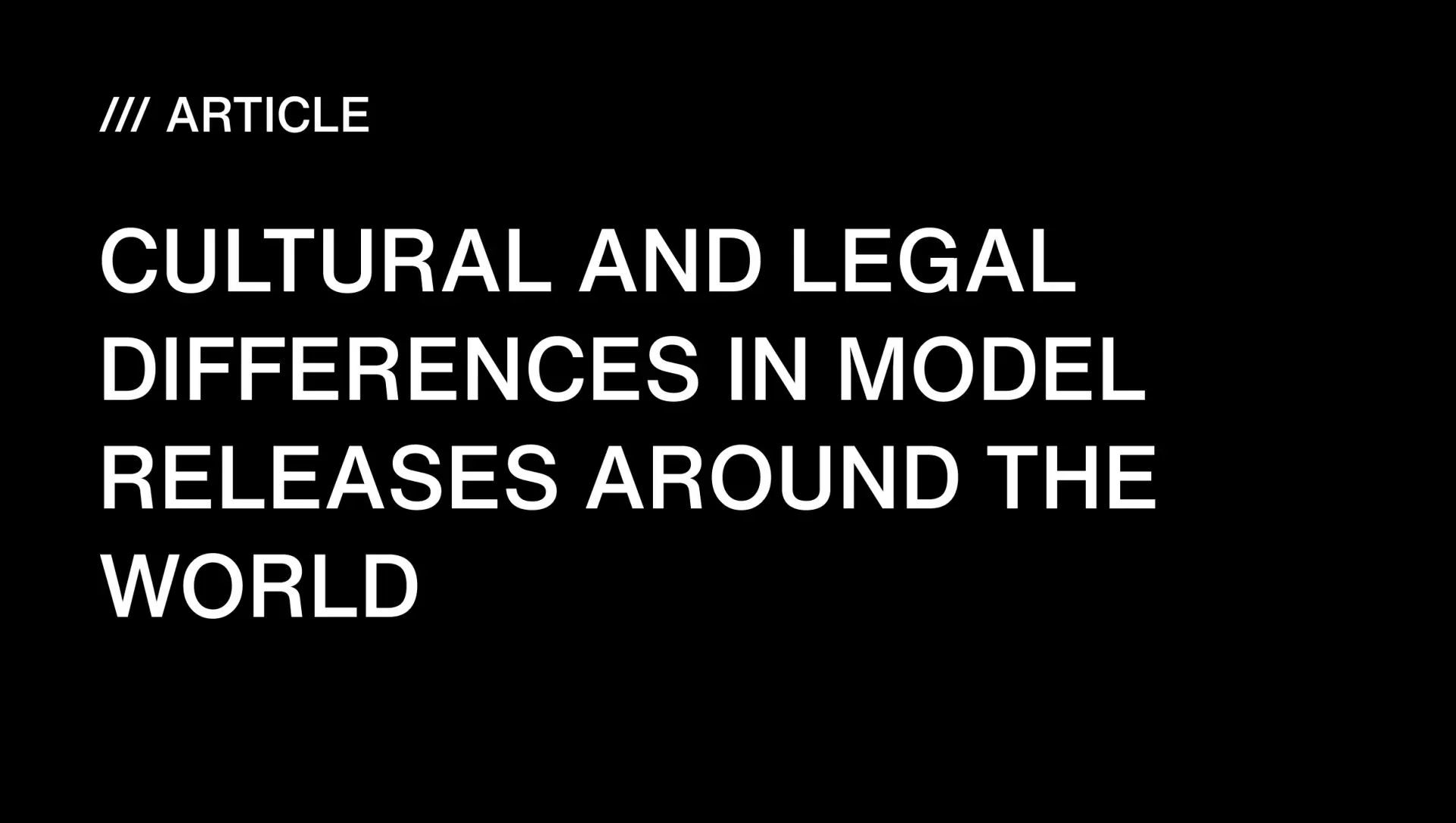 Photography Laws by Country: Model Releases Explained