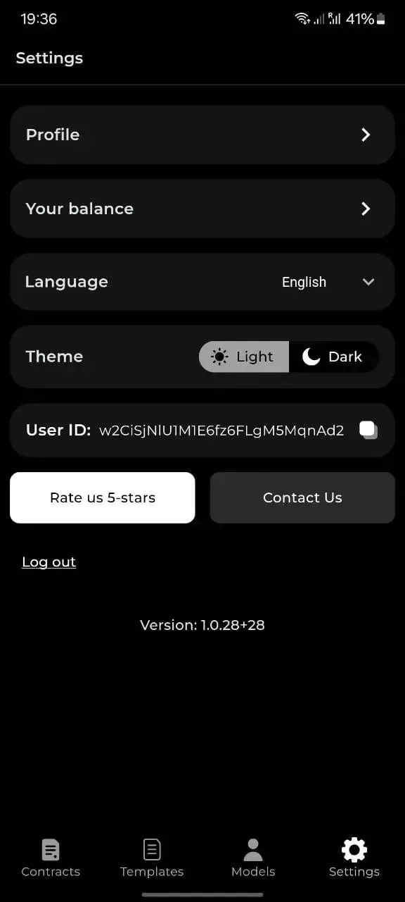 Delete account: open Settings from profile