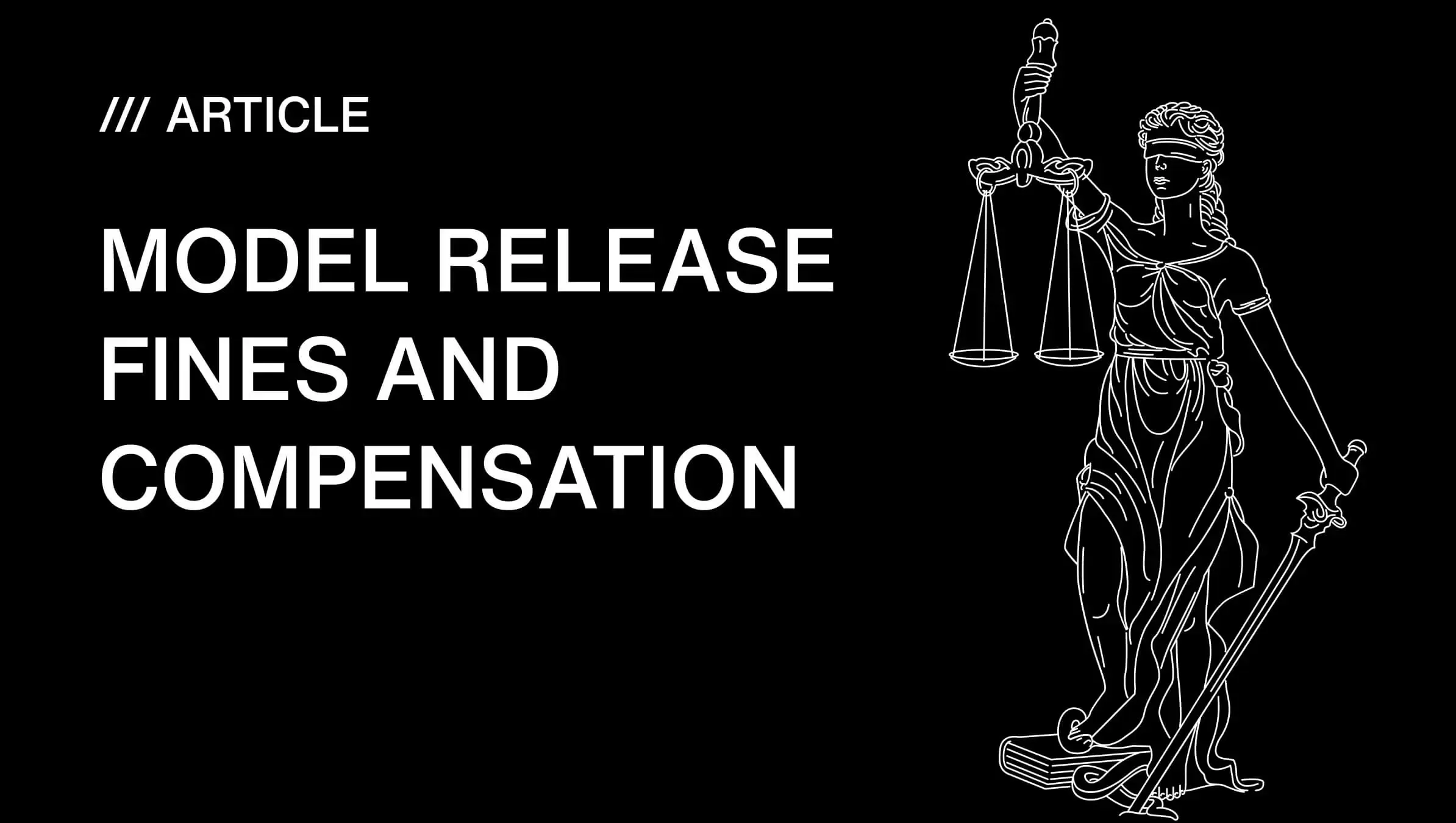 Model Release Fines and Compensation — legal documents and a gavel on a desk