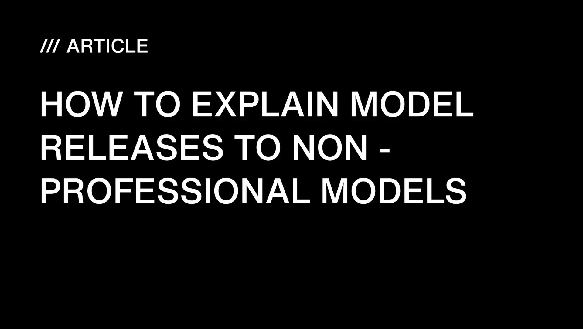 Photographer explaining a model release form to a non-professional model before a photoshoot