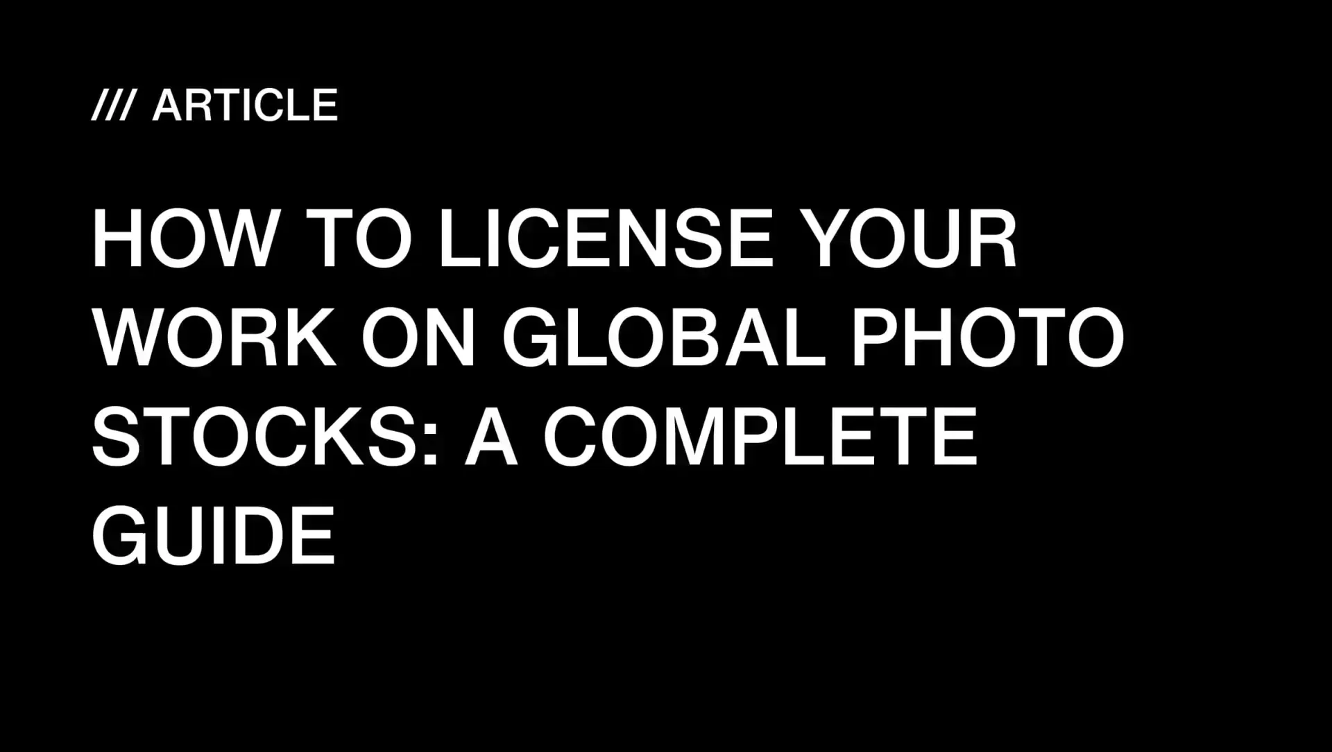 Stock Photography Licensing: A Complete Guide
