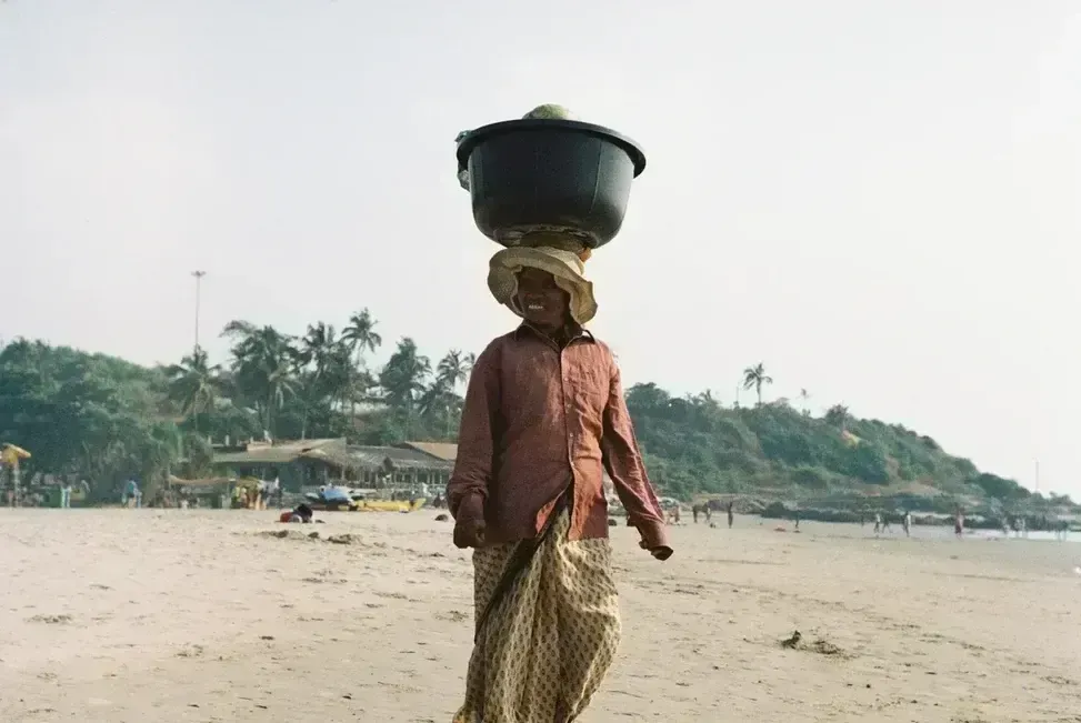 India street scene shot on 35mm film
