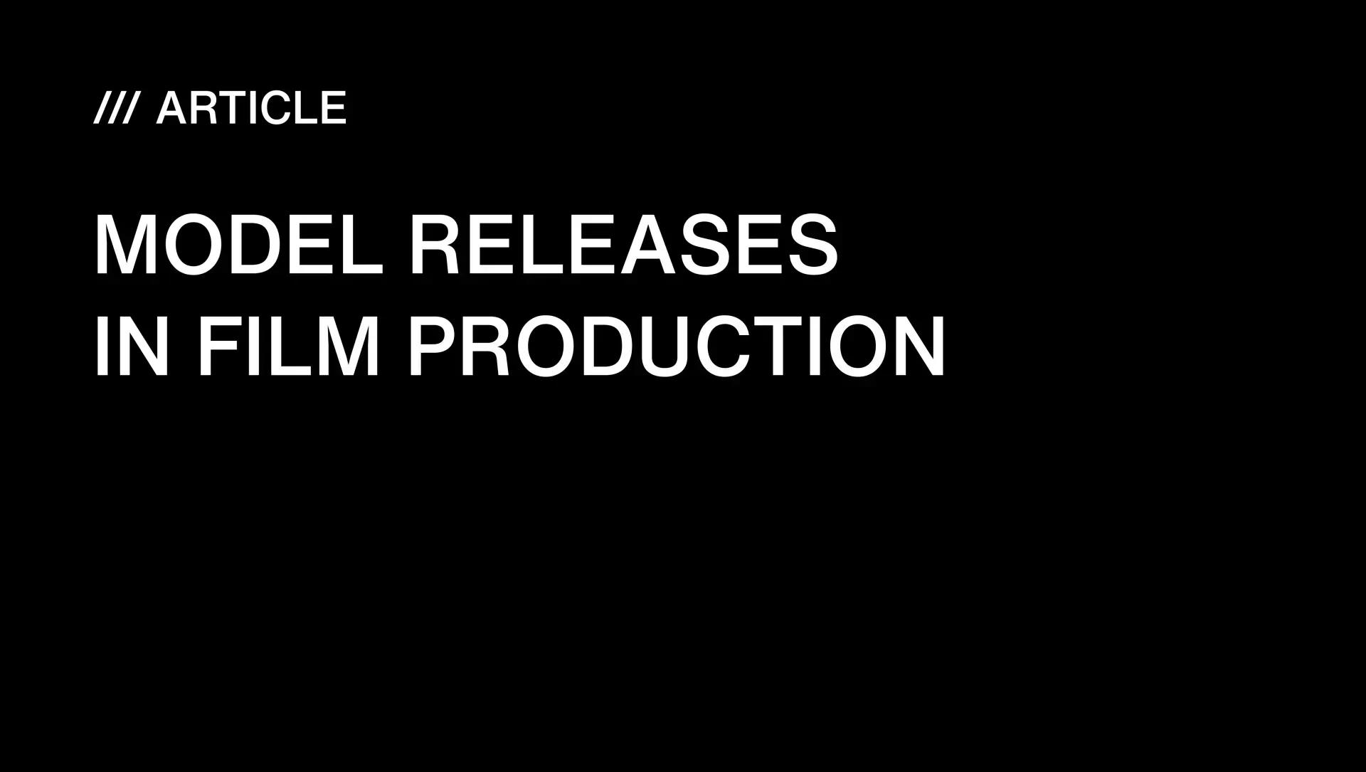 Film Release Forms: The Independent Filmmaker's Complete Guide