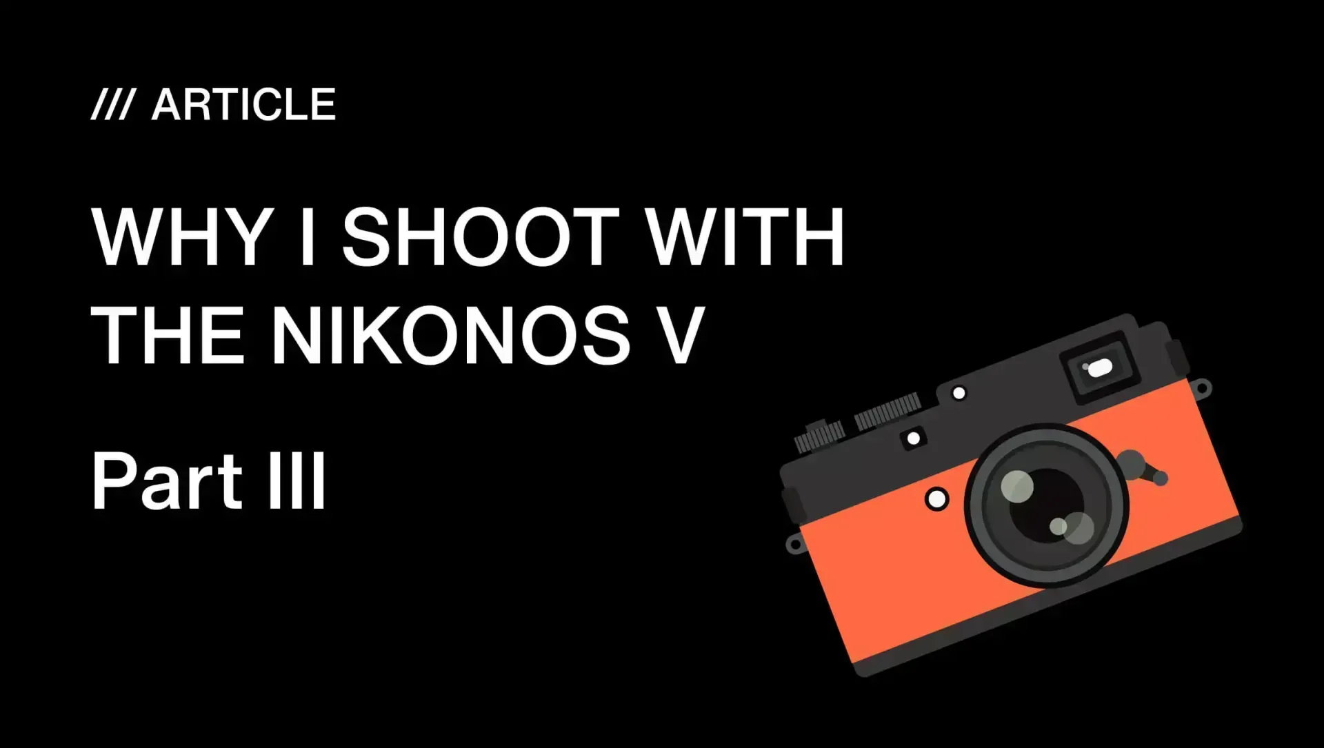 Nikonos V underwater film camera — the legendary amphibious 35mm camera by Nikon